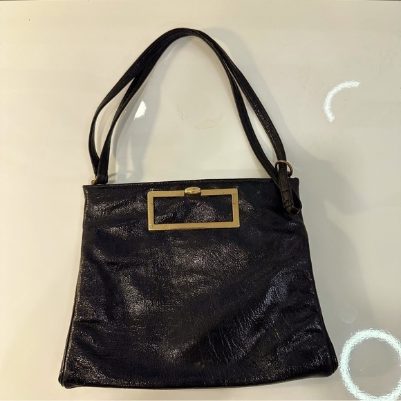 VINTAGE black purse Triangle New York - Picture 1 of 12